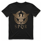 Spqr Roman Eagle T-Shirt - Black front
