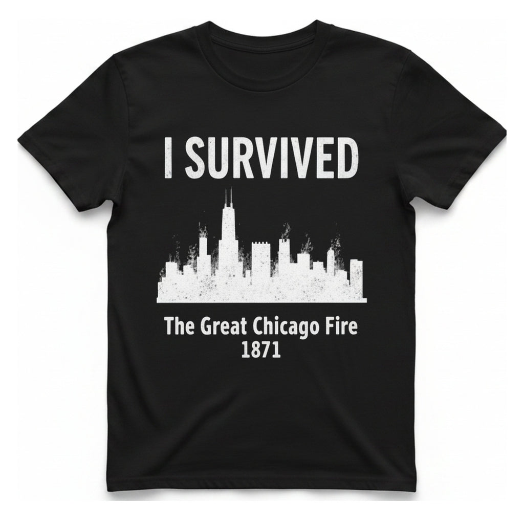 I Survived The Great Chicago T-Shirt - Black front