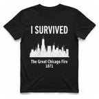 I Survived The Great Chicago T-Shirt - Black front