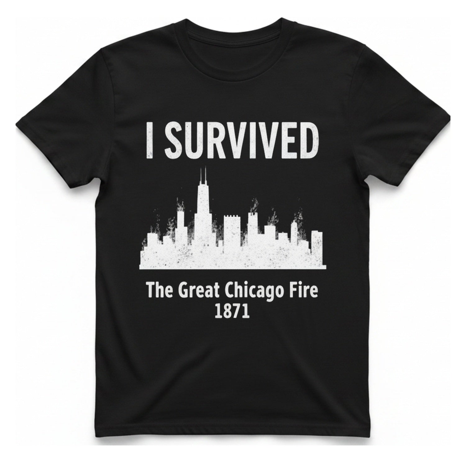 I Survived The Great Chicago T-Shirt - Black front