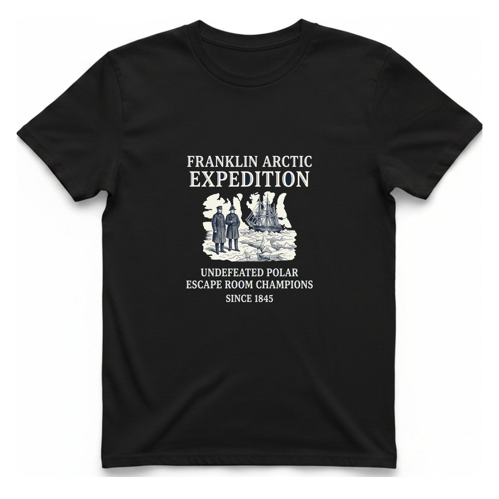 Franklin Arctic Expedition Escape Room T-Shirt - Black front