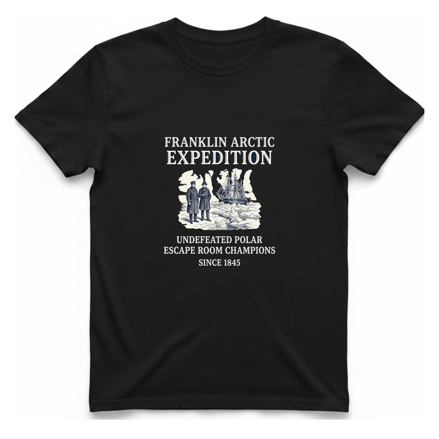 Franklin Arctic Expedition Escape Room T-Shirt - Black front