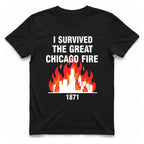 Great Chicago Fire Classic T-Shirt - Black front