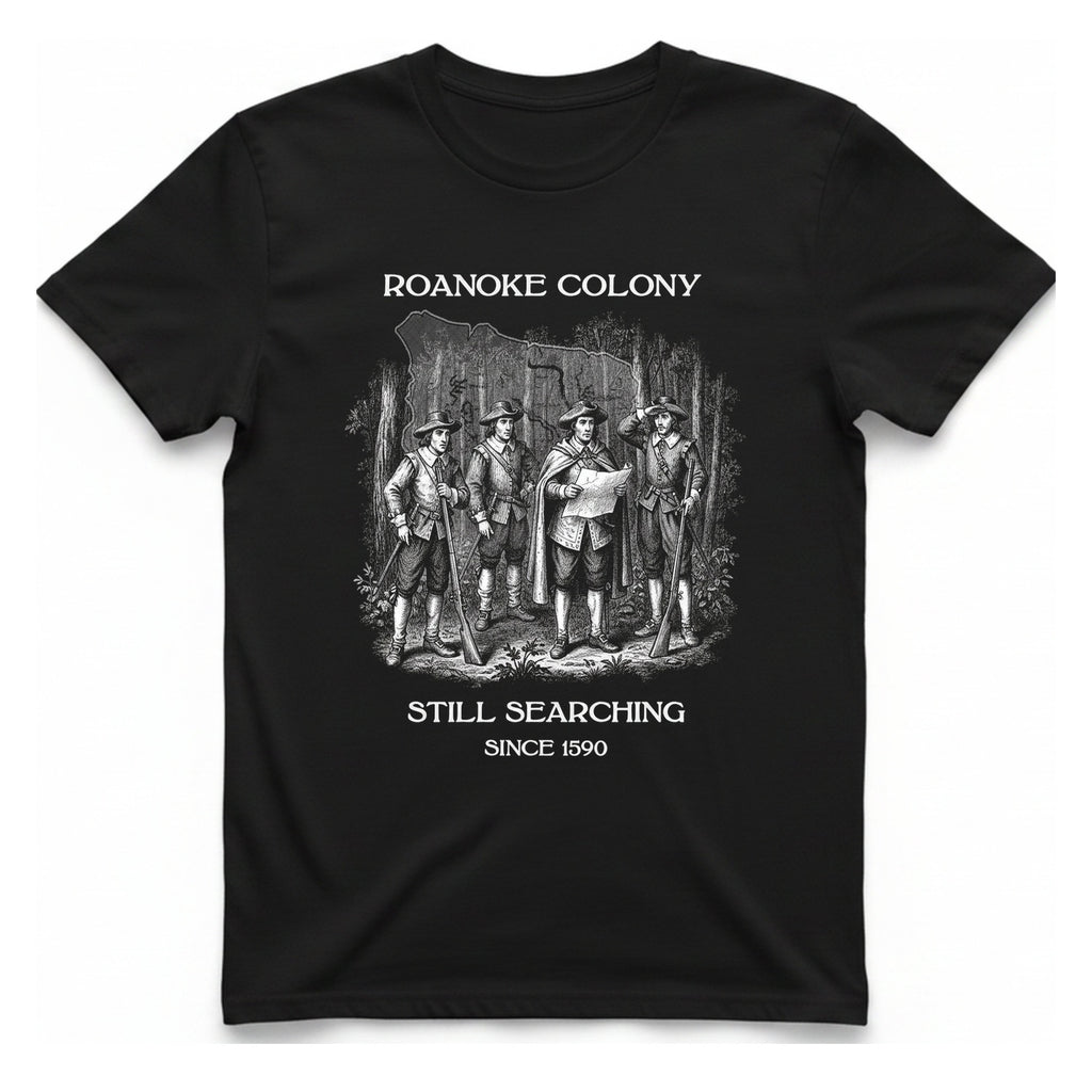 Lost Colony Search Party T-Shirt - Black front