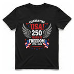 Usa Years Freedom T-Shirt - Black front