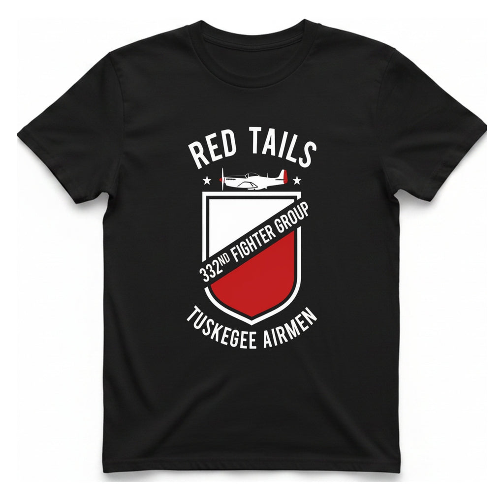 Red Tails 332Nd Fighter Group T-Shirt - Black front