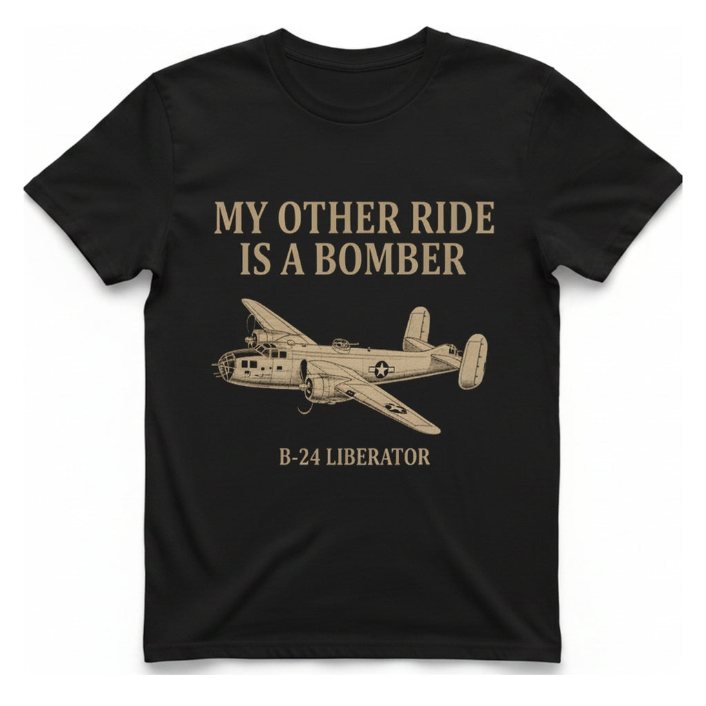 B Liberator Bomber T-Shirt - Black front