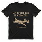 B Liberator Bomber T-Shirt - Black front
