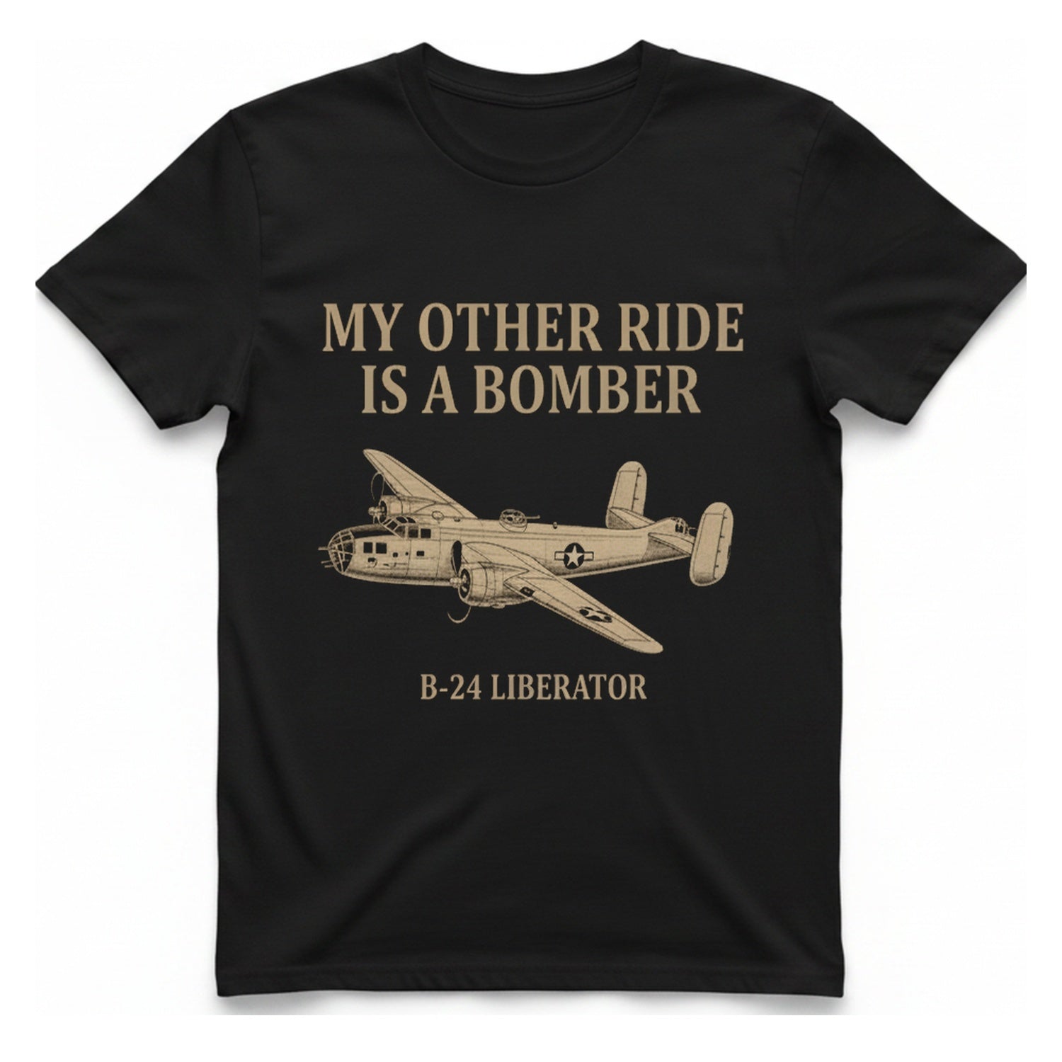 B Liberator Bomber T-Shirt - Black front