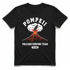 Pompeii Volcano Surfing Team T-Shirt - Black front