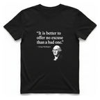 George Washington No Excuse T-Shirt - Black front
