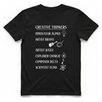 Creative Thinkers List T-Shirt - Black front