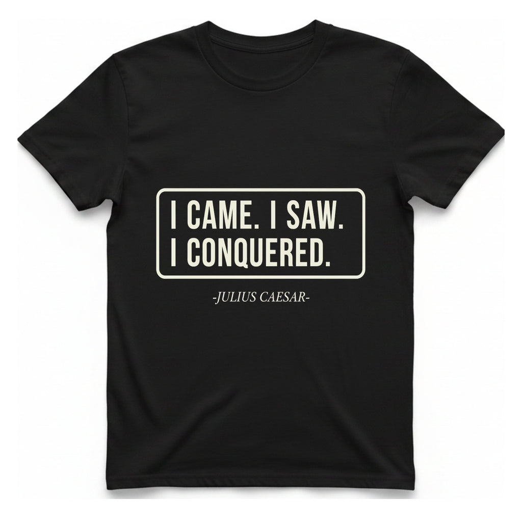 I Came I Saw I T-Shirt - Black front