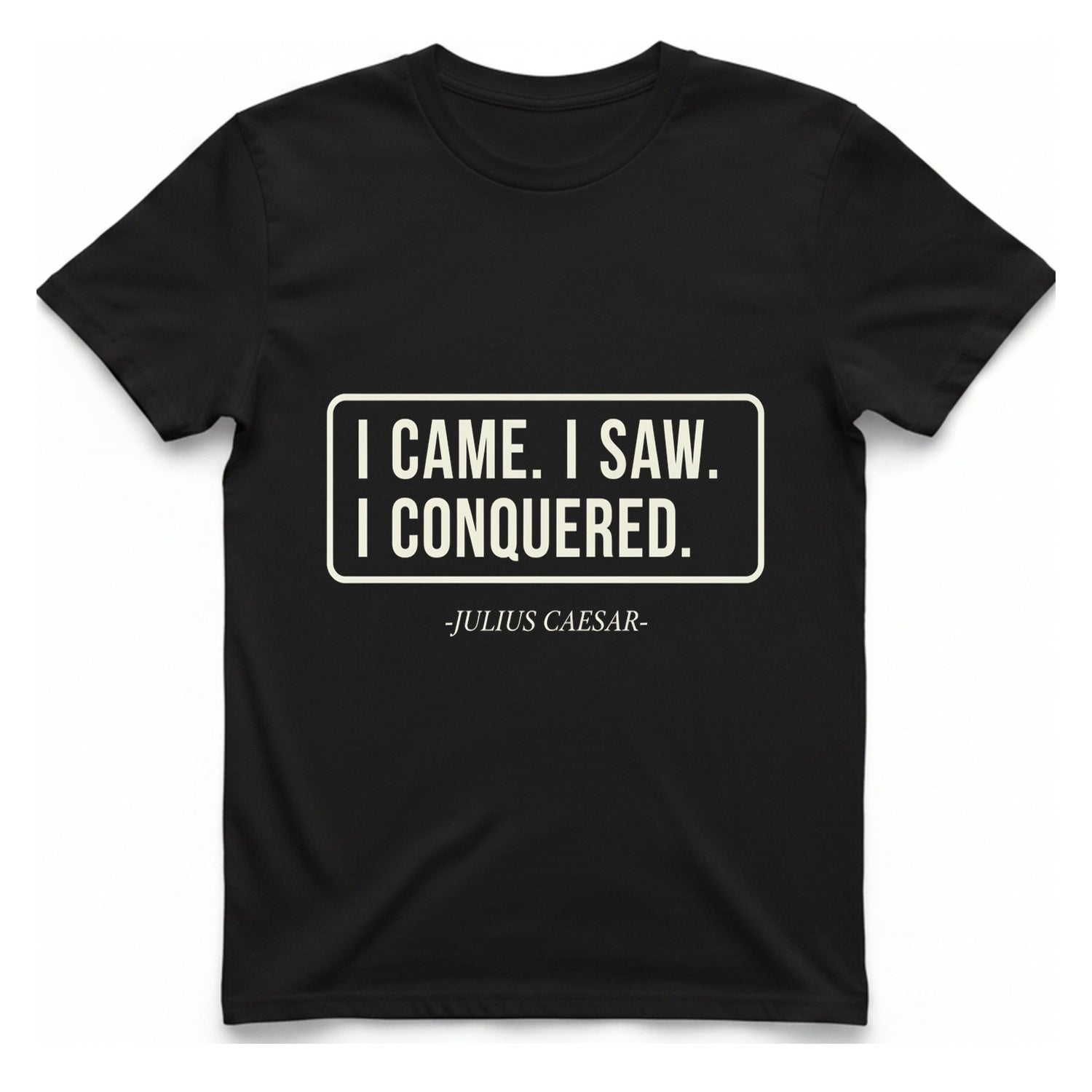 I Came I Saw I T-Shirt - Black front