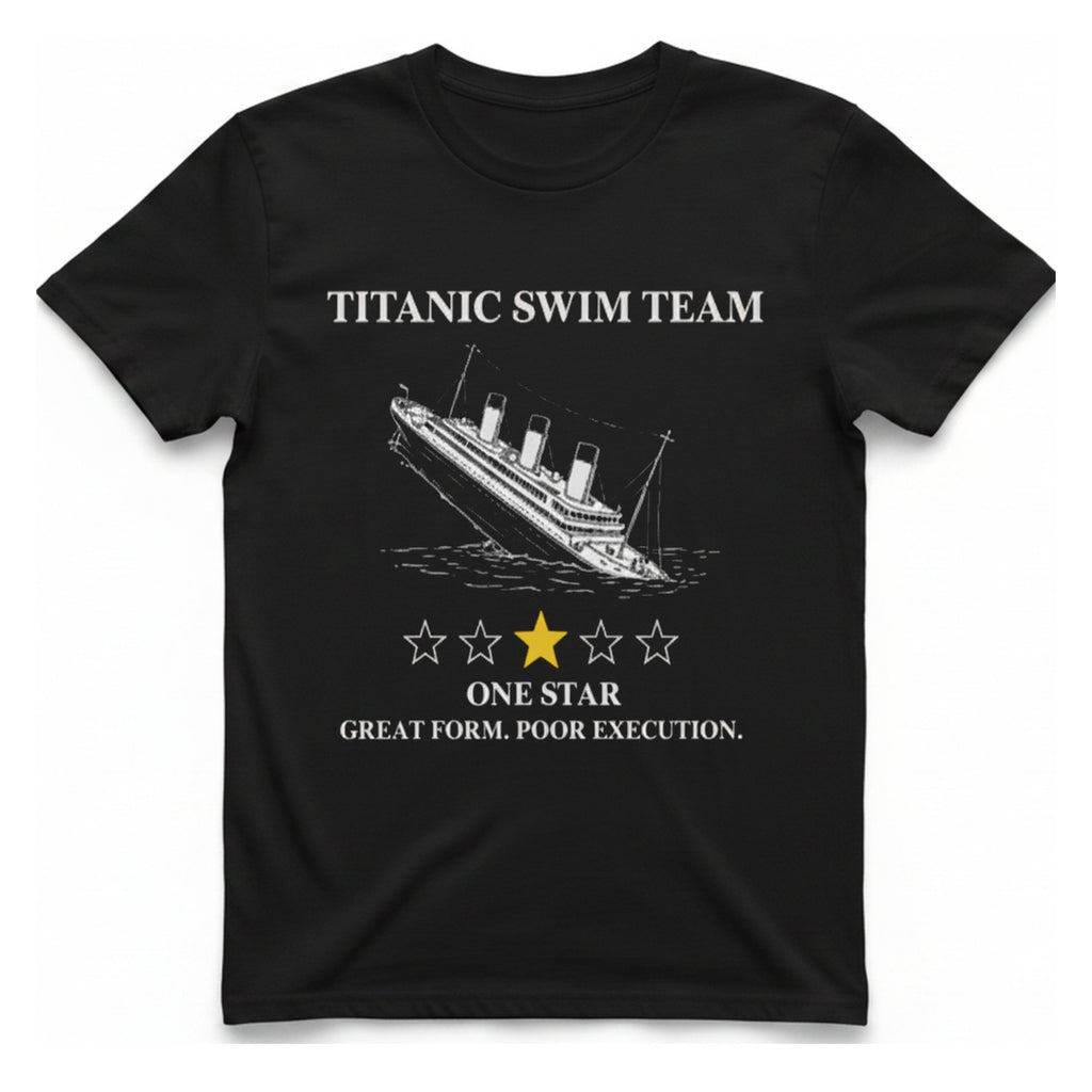 Titanic Swim Team T-Shirt - Black front
