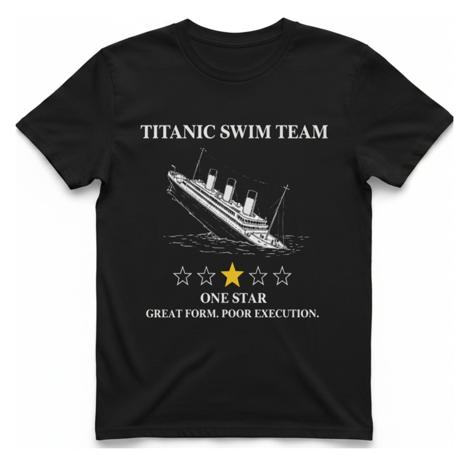 Titanic Swim Team T-Shirt - Black front