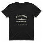 Civil War River Ironclads T-Shirt - Black front