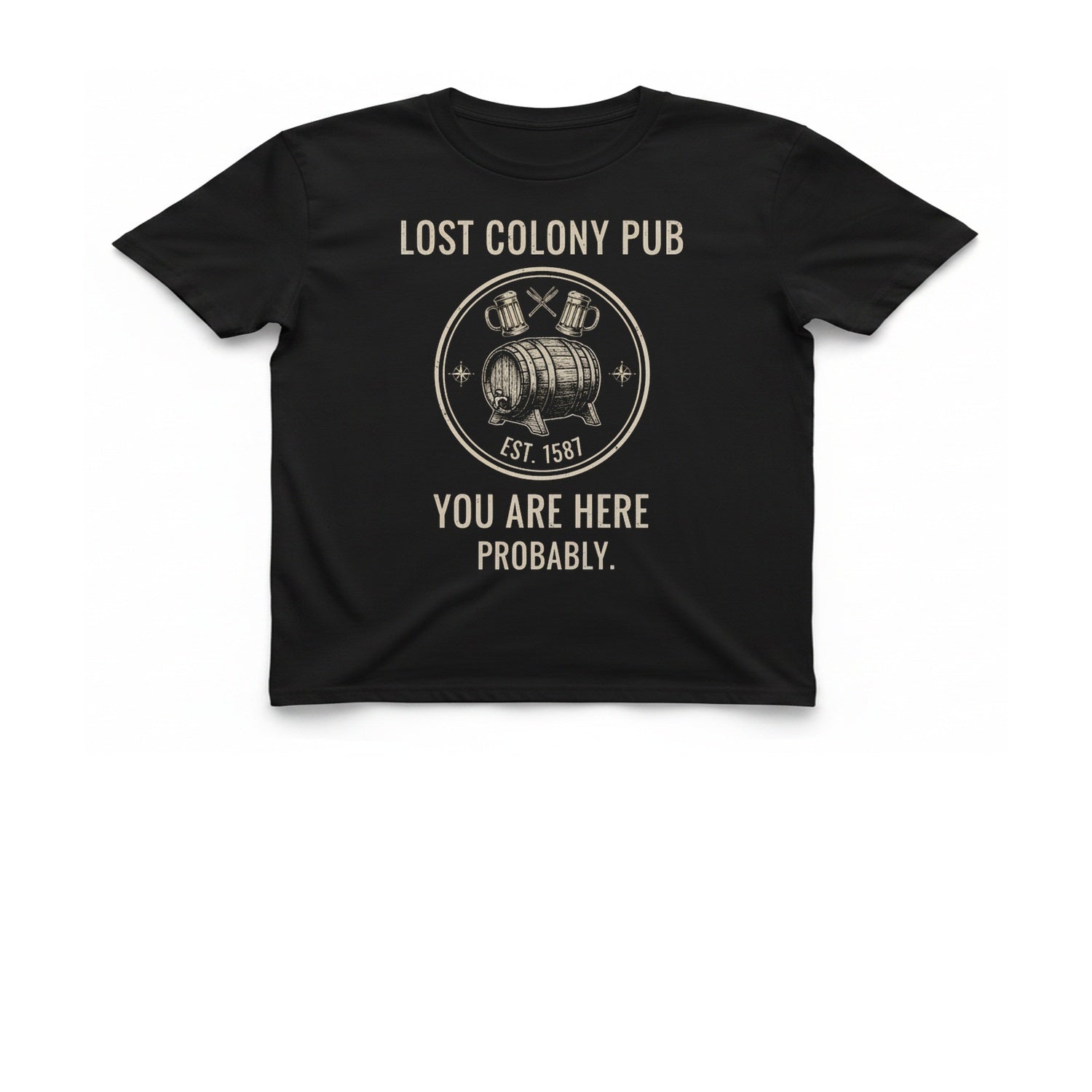 Lost Colony Pub T-Shirt - Black front