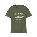 Blue Nosed Fighter Group T-Shirt - Military Green front