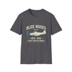 Blue Nosed Fighter Group T-Shirt - Charcoal front
