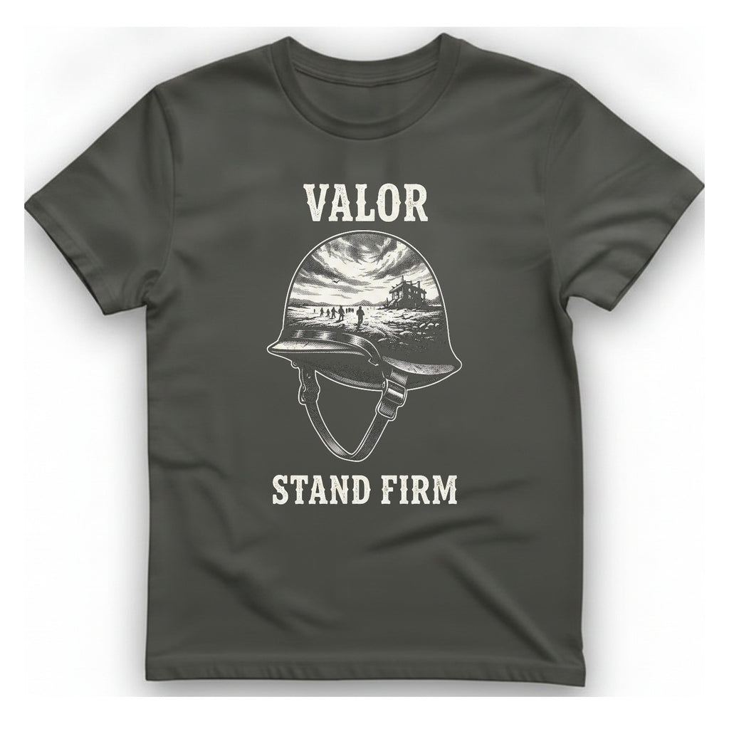 Valor Stand Firm T-Shirt - Charcoal front