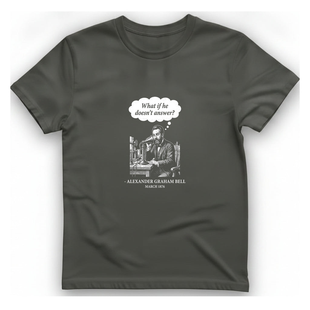 First Phone Call Panic T-Shirt - Charcoal front