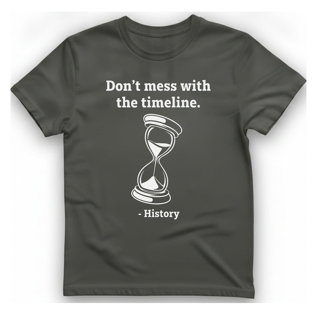Time Travel Paradox T-Shirt - Charcoal front