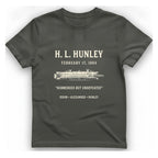 Css Hunley Submarine Memorial T-Shirt - Charcoal front