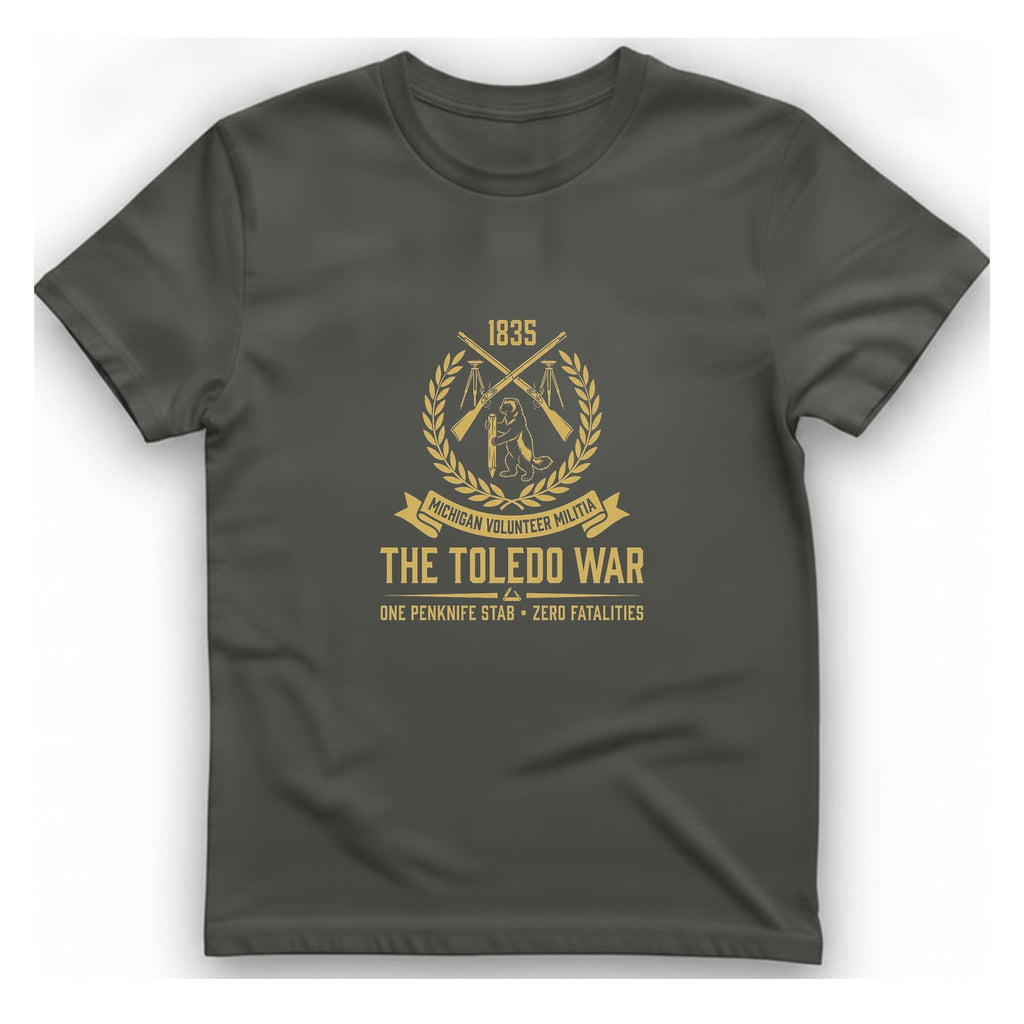 The Toledo War Michigan Volunteer T-Shirt - Charcoal front