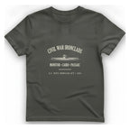Civil War River Ironclads T-Shirt - Charcoal front