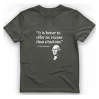 George Washington No Excuse T-Shirt - Charcoal front