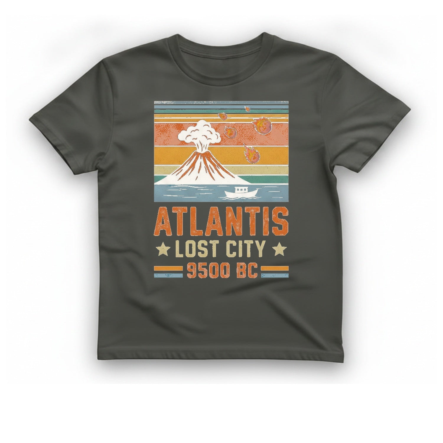 Atlantis Lost City T-Shirt - Charcoal front