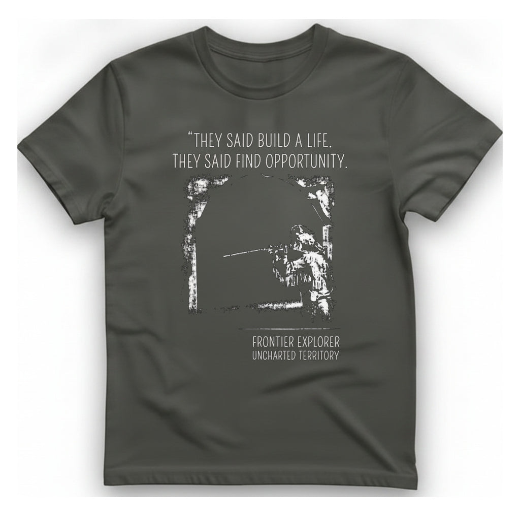 Frontier Explorer Uncharted T-Shirt - Charcoal front