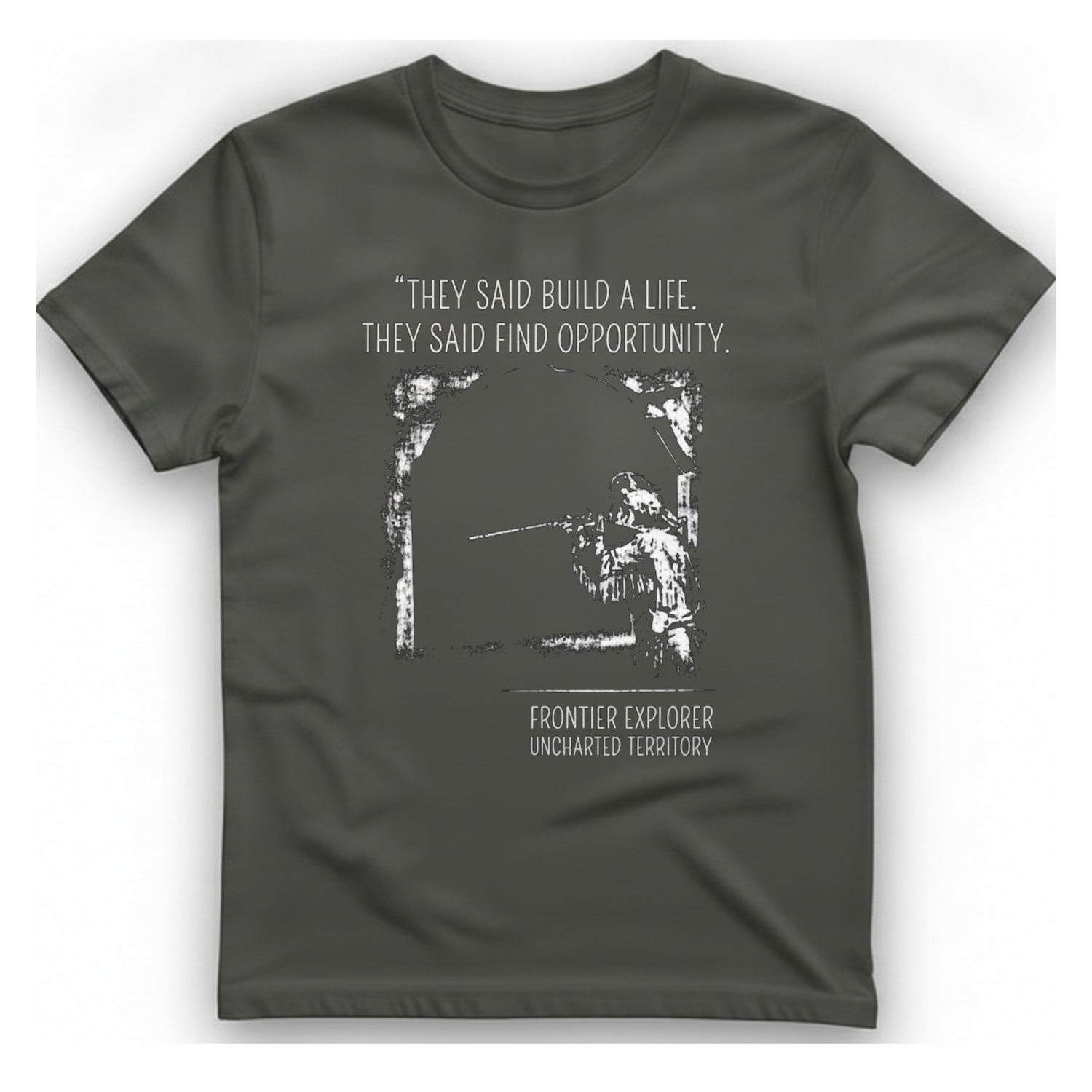 Frontier Explorer Uncharted T-Shirt - Charcoal front