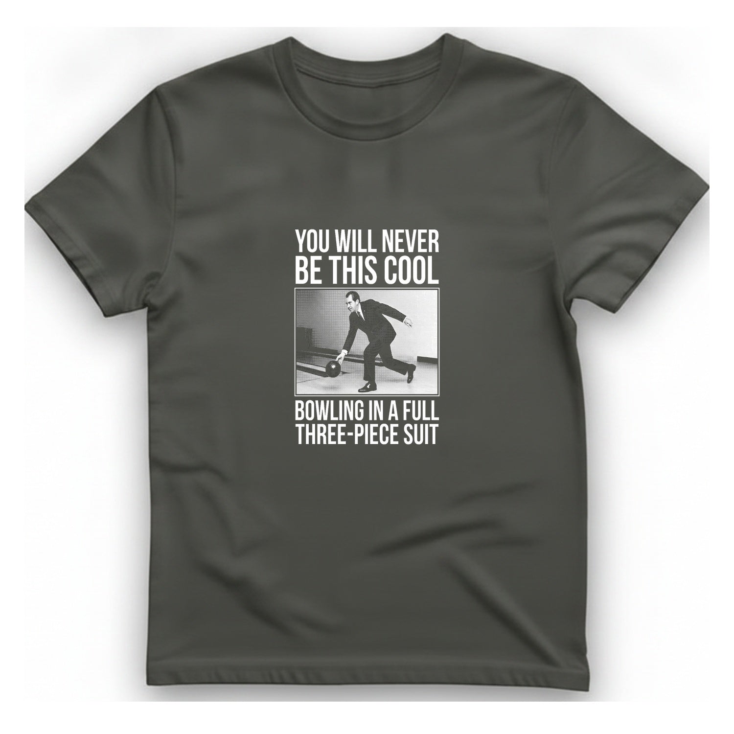 Nixon Suit Bowling Flex T-Shirt - Charcoal front