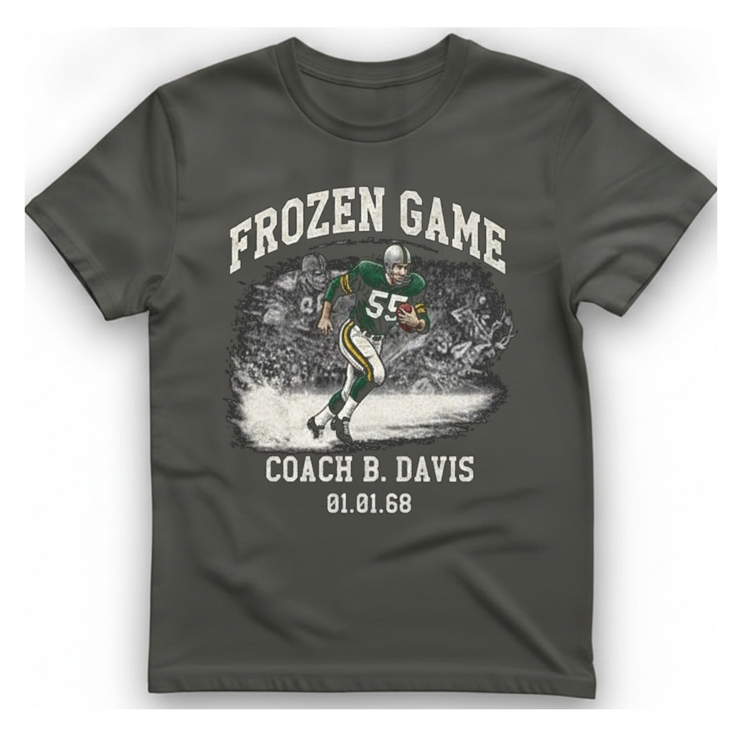 Frozen Game Coach Davis T-Shirt - Charcoal front