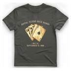 Royal Flush Hand T-Shirt - Charcoal front