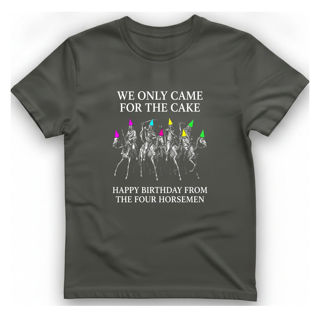 Four Horsemen Birthday Party T-Shirt - Charcoal front