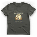 Dead Mans Hand Poker T-Shirt - Charcoal front