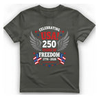 Usa Years Freedom T-Shirt - Charcoal front
