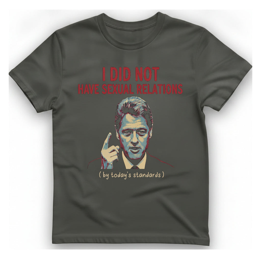 I Did Not Have Sexual T-Shirt - Charcoal front