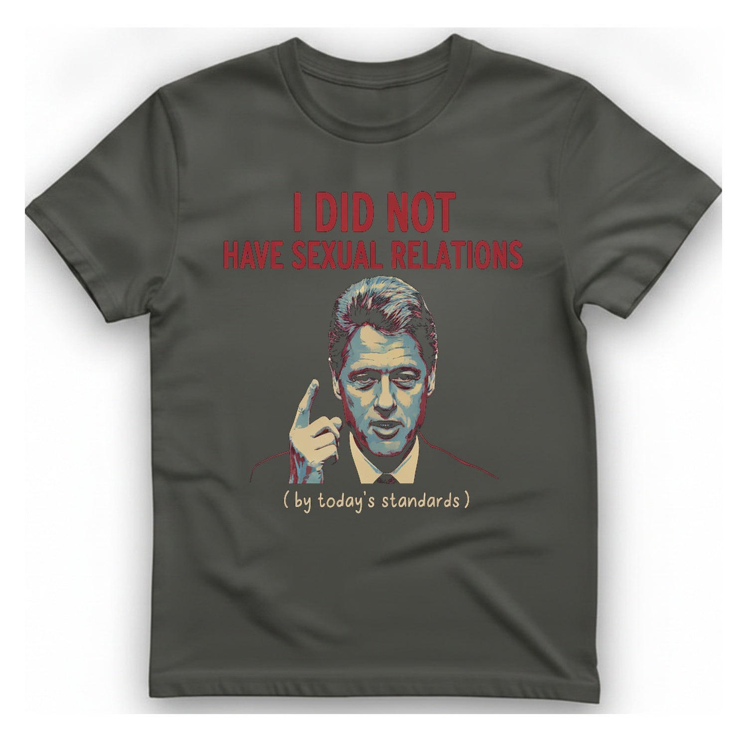 I Did Not Have Sexual T-Shirt - Charcoal front