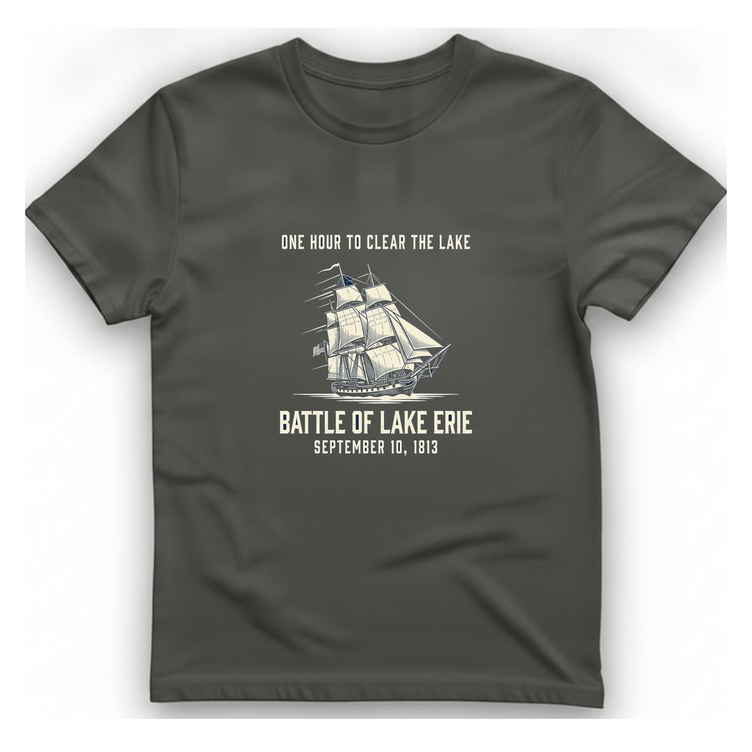 Battle of Lake Erie T-Shirt - Charcoal front