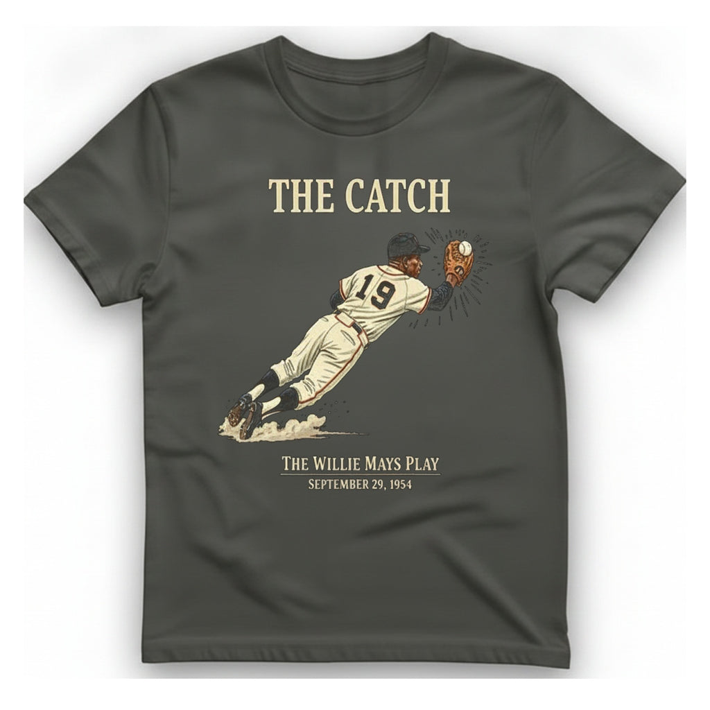 The Willie Mays Play T-Shirt - Charcoal front
