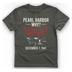 Pearl Harbor Because F'Em T-Shirt - Charcoal front