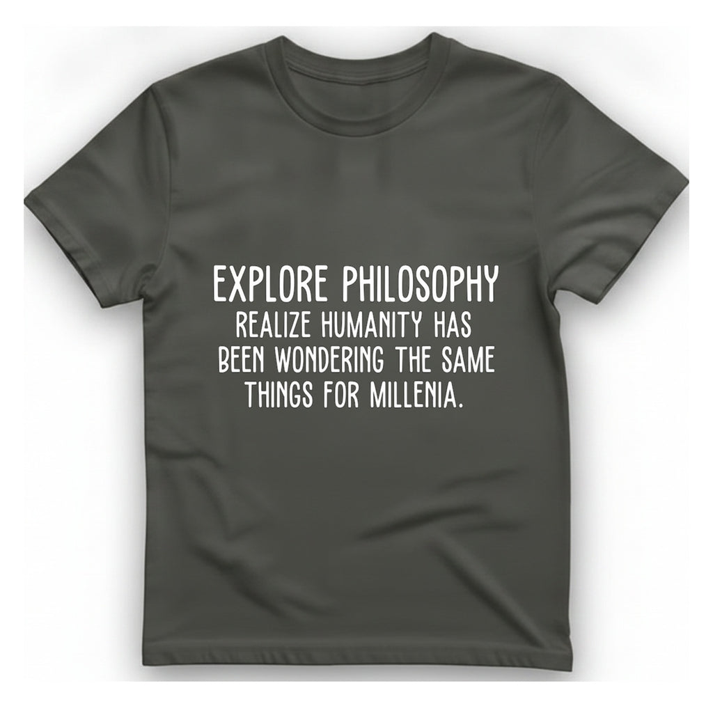 Explore Philosophy T-Shirt - Charcoal front