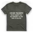 Explore Philosophy T-Shirt - Charcoal front