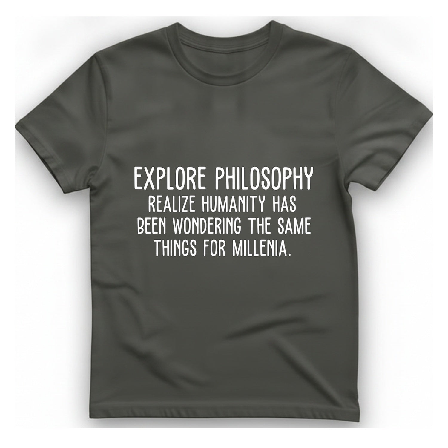 Explore Philosophy T-Shirt - Charcoal front