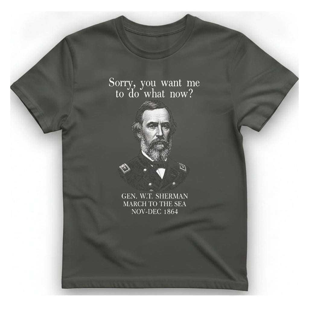 Sherman March To Sea T-Shirt - Charcoal front