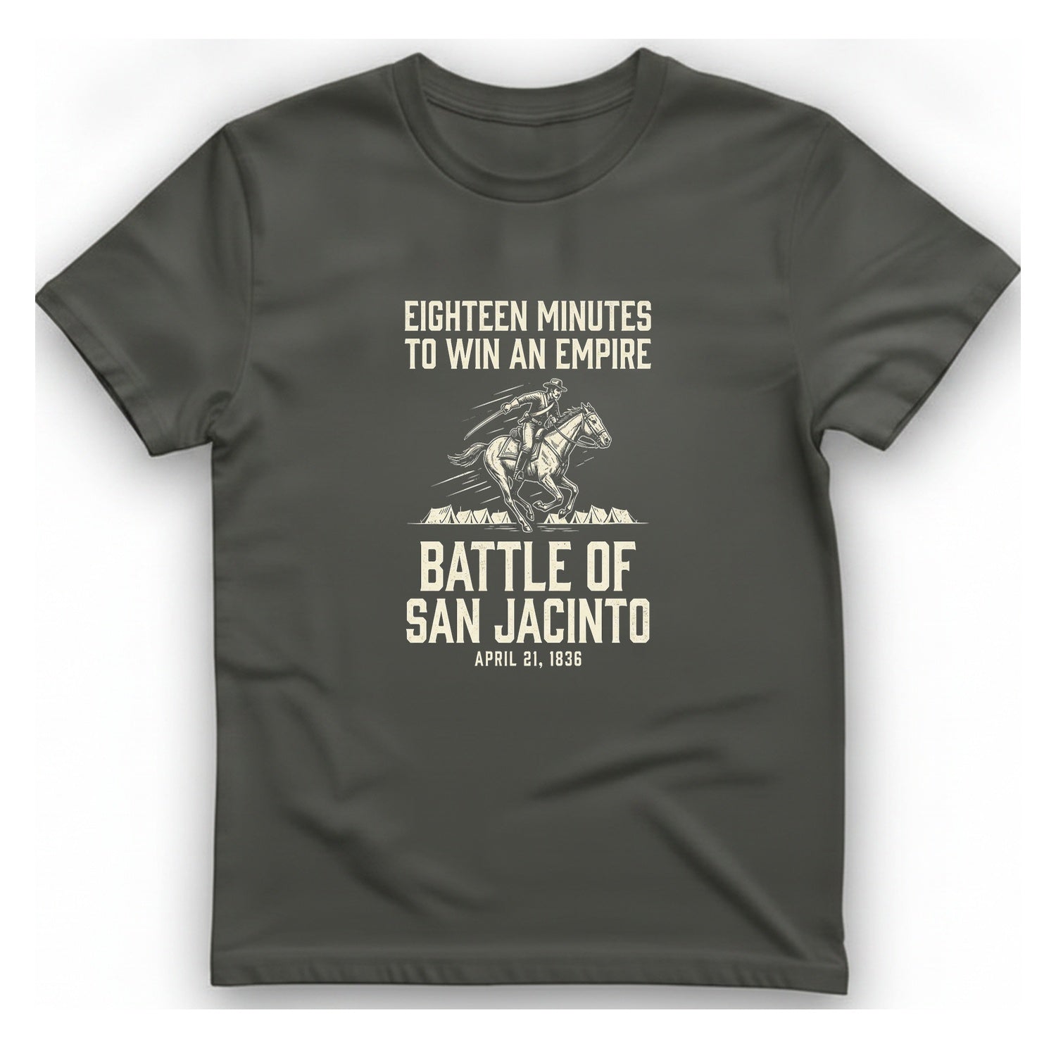 San Jacinto Eighteen Minutes T-Shirt - Charcoal front